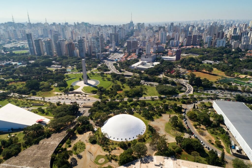 Vista aérea do Ibirapuera
