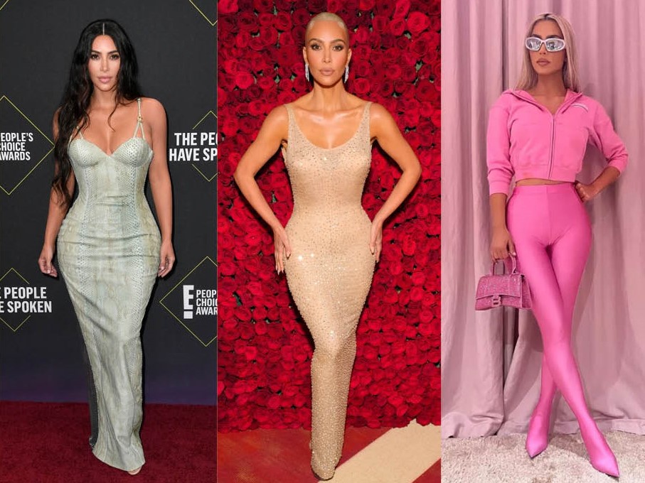 A recente transformação de Kim Kardashian, que se aproxima cada vez mais do padrão de magreza
